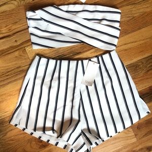 Two piece striped set